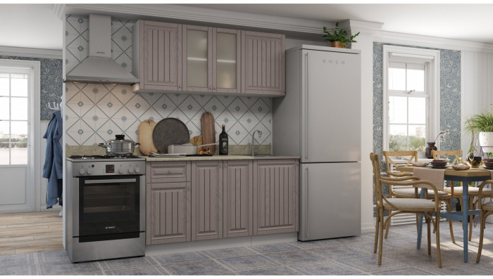 Кухня МДФ Хозяюшка 1500, Трюфель