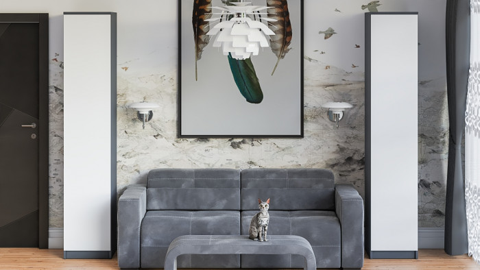 Мори Пенал МШ400.1, графит/белый