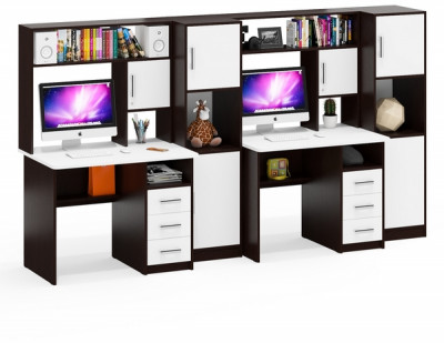 С-МД-СК9 Компоновка № 06, венге/белый шагрень