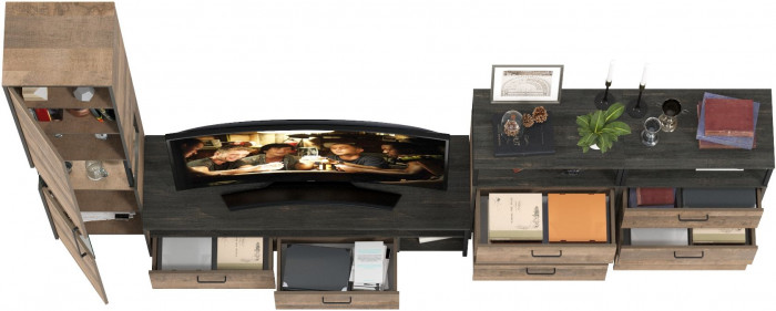 Трувор Гостиная 102, дуб гранж песочный/интра