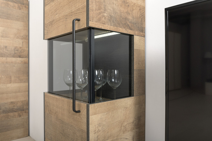 Трувор Гостиная 102, дуб гранж песочный/интра