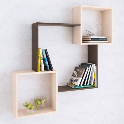 Полка навесная ПН-2 (1050*1050*180) венге/дуб молочный