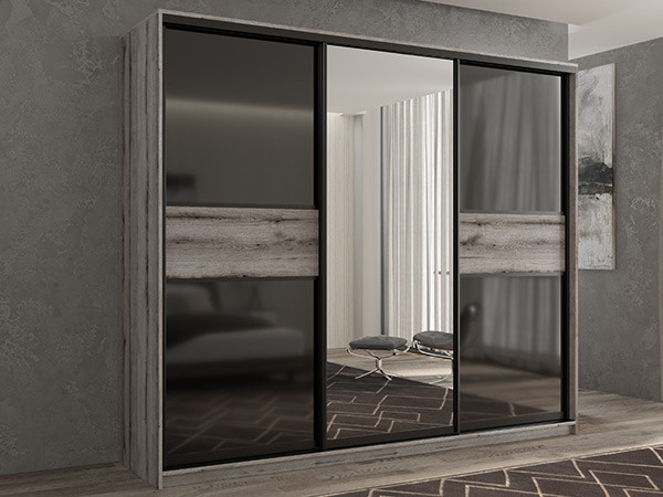 Шкаф-купе Кааппи 9 Эвок Окаменелый 180х60х230 см