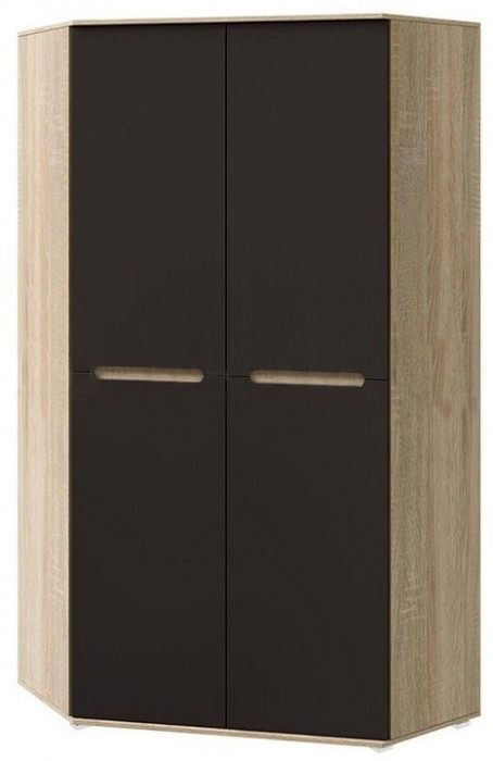 Ким Шкаф угловой универсальный (Дуб Сонома, Графит)