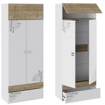 Оксфорд ТД-139.07.22 Шкаф для одежды (Ривьера/Белый с рисунком)