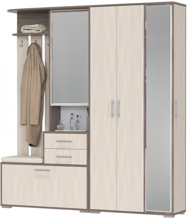 Прихожая Домино 5, бодега тёмный/бодега светлый