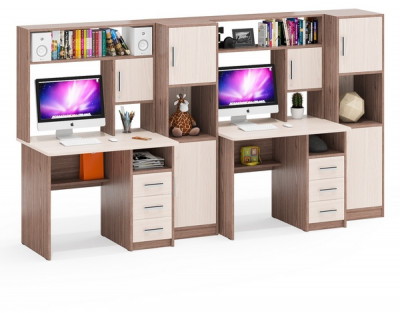 С-МД-СК9 Компоновка № 06, ясень шимо светлый/ясень шимо тёмный