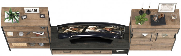 Трувор Гостиная 056, дуб гранж песочный/интра