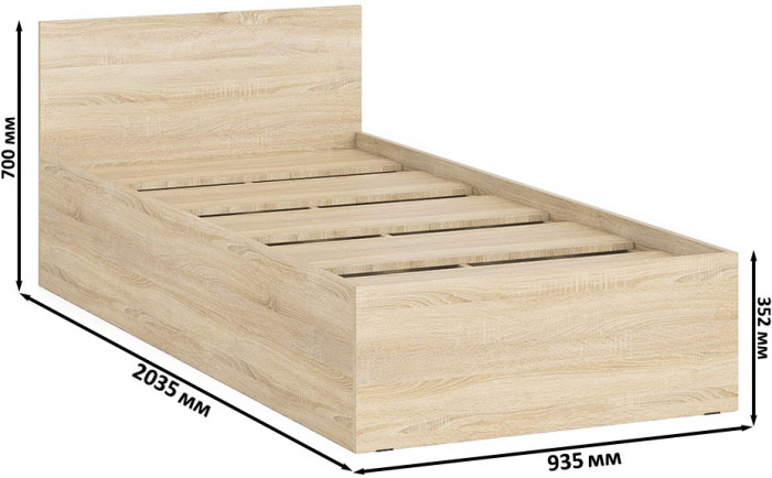 Мори Кровать 0900, дуб сонома