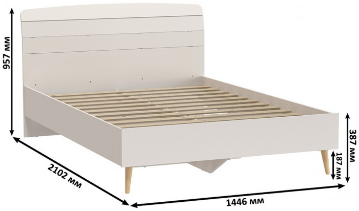 Афина Спальня 24-1400, кашемир серый