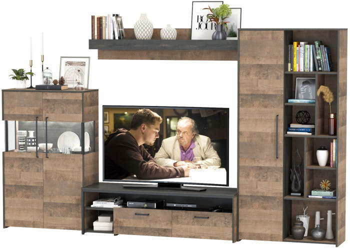 Трувор Гостиная 061, дуб гранж песочный/интра