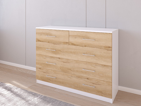 Комод 04/23 120х40х90 Белый/Эвок прибрежный