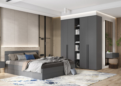 Спальня Норд + Челси, композиция 1, Графит/Графит