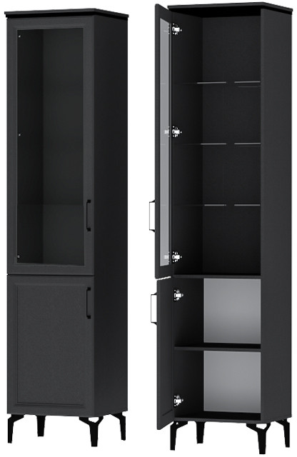 Шарм Шкаф Шк-1 Антрацит/Рамка/Стекло