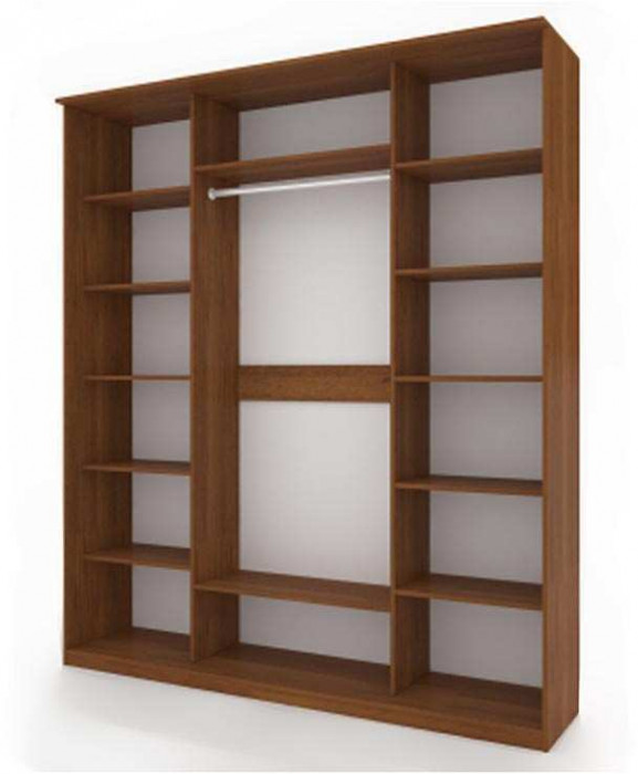 Шкаф купе Модерн 2076х600 3-х дверный 3-х секционный глухой венге/ясень