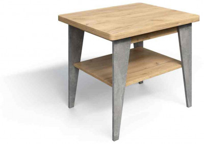 Стол журнальный СЖ-3 Дуб крафт / Ателье светлое