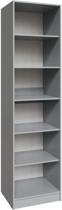 Шкаф Мадрид (0,6) с полками без зеркала, Камень серый