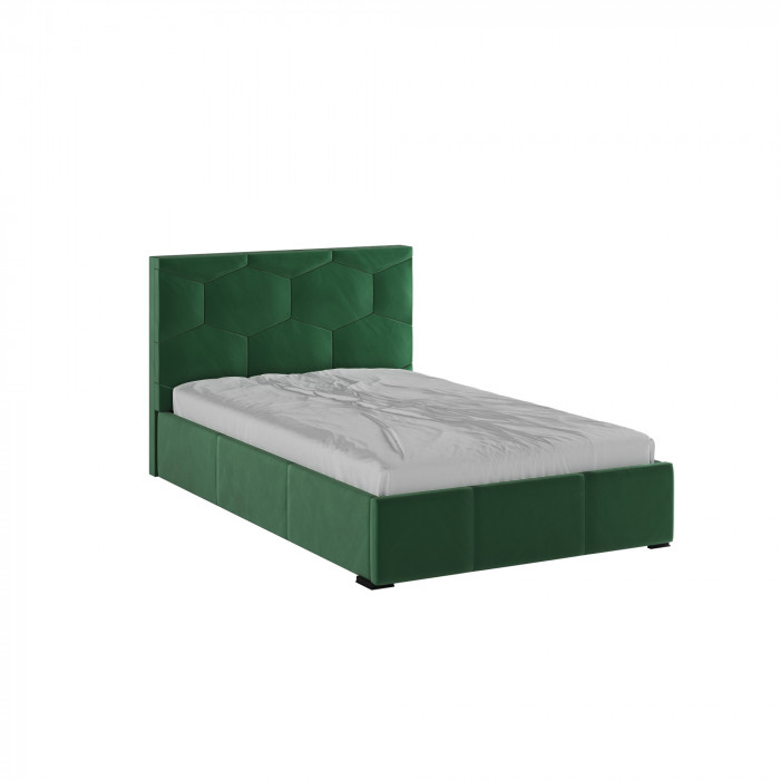 Манука Кровать интерьерная 120 изумруд, ПМ