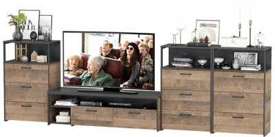 Трувор Гостиная 108, дуб гранж песочный/интра