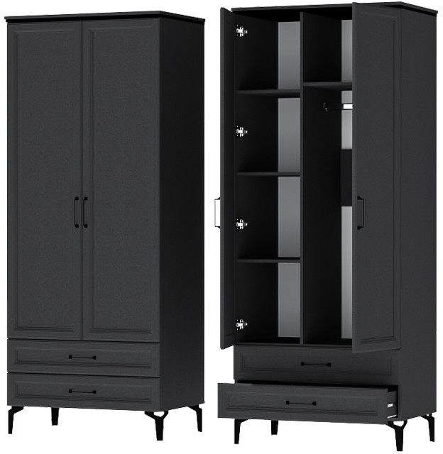 Шарм Шкаф Шк-2 Антрацит/Рамка