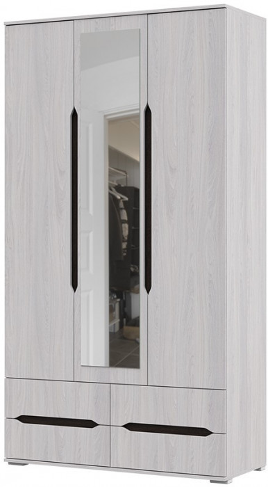 ВАЛЕНСИЯ ШК 013 шкаф 3х ств. с ящиками (1,2х2,2х0,5) дуб анкор