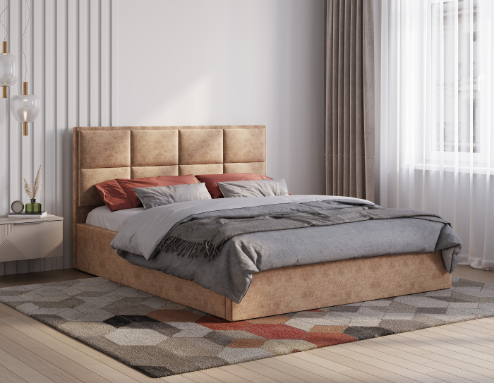 Кровать 160х200 с настилом ЛДСП Линда КР-16, Грифельный