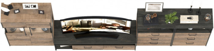 Трувор Гостиная 110, дуб гранж песочный/интра