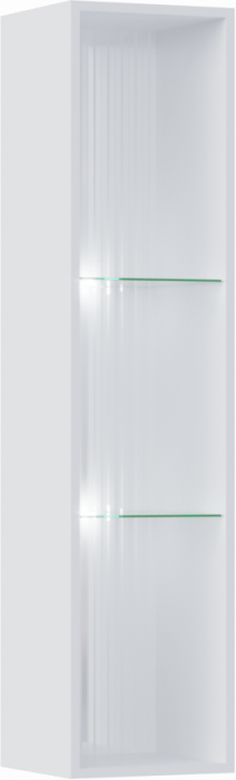 Оливия Шкаф навесной открытый (Белый, Белый глянец)