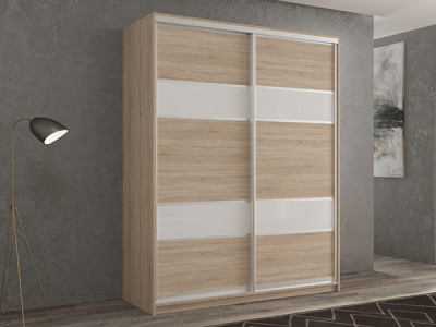 Шкаф-купе Кааппи 8 Сонома Светлый 160х45х230 см