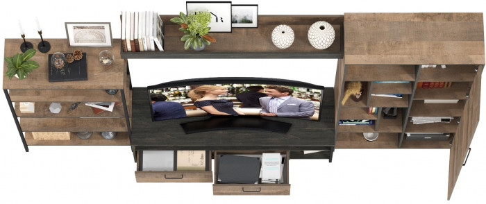 Трувор Гостиная 069, дуб гранж песочный/интра