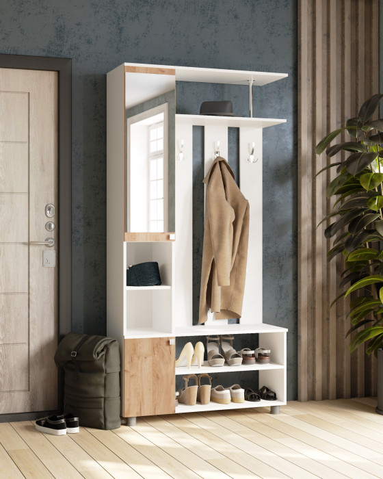 Прихожая Эконом белый/дуб крафт золотой