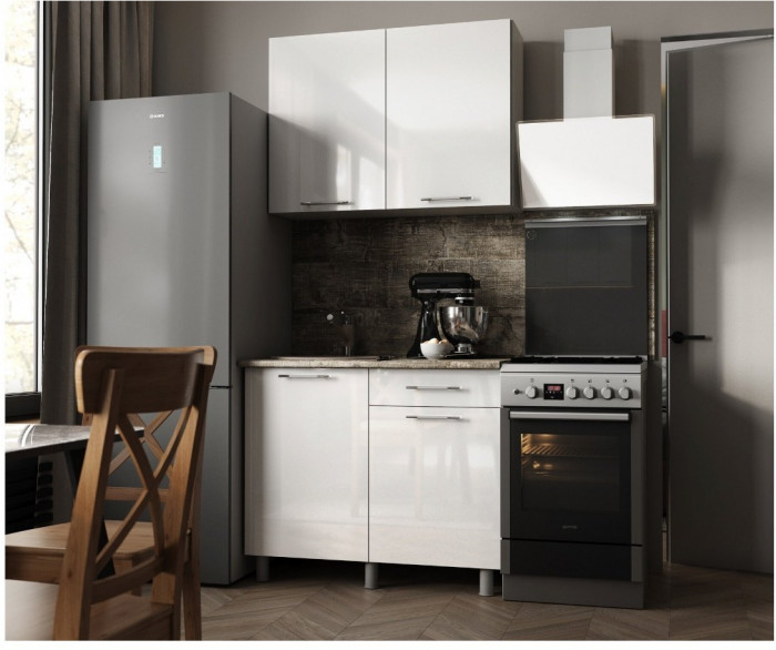 Кухонный гарнитур Танго 1,0м Белый