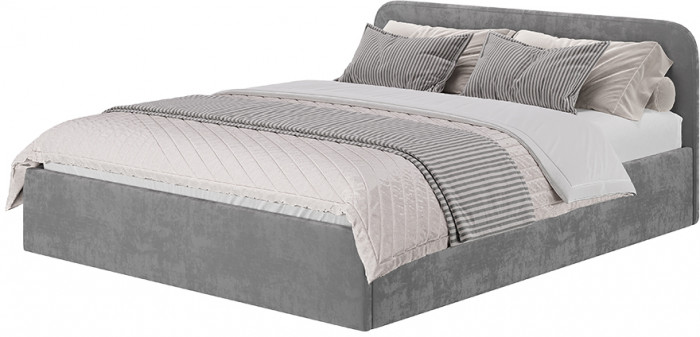 Кровать с основанием ЛДСП Лофт КР-18 (1,6м), Хром