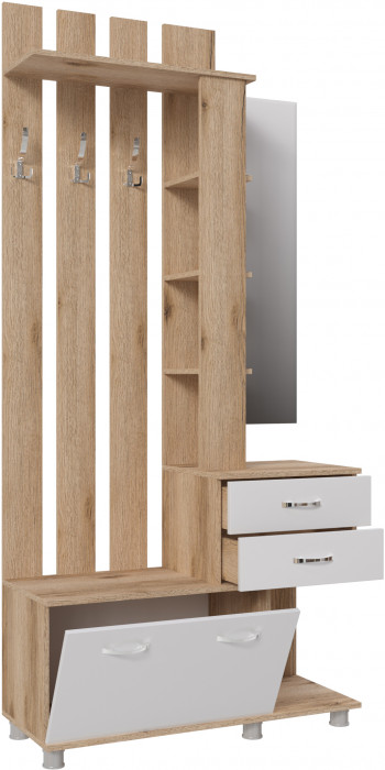 Центральная секция Микс-Арт, Дуб делано/Белый