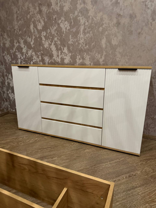 Марвэл Комод 2 двери 4 ящика (1600), Дуб крафт/Мальта