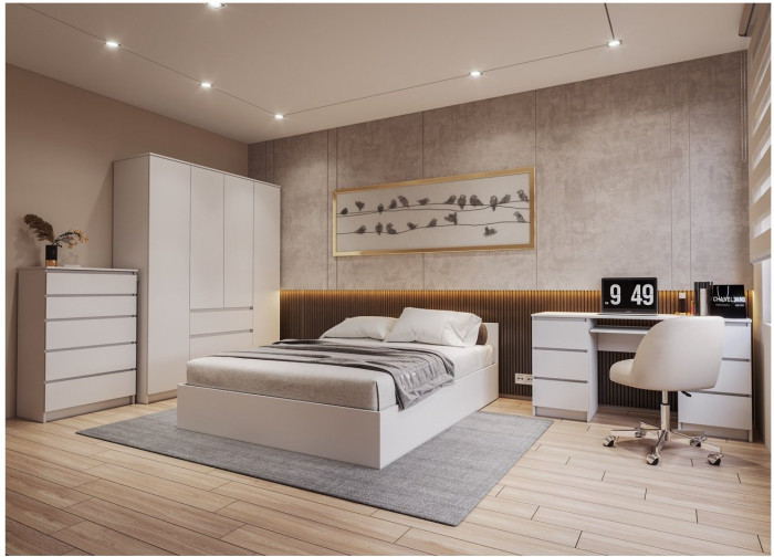 Модульная спальня Мори, композиция 1, Белый