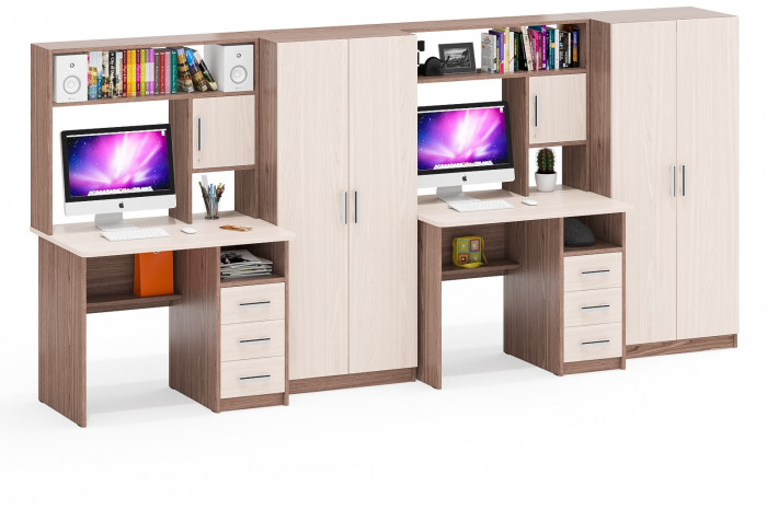 С-МД-СК9 Компоновка № 08, ясень шимо светлый/ясень шимо тёмный