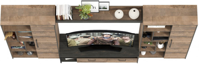 Трувор Гостиная 075, дуб гранж песочный/интра