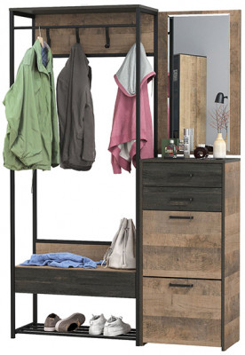 Трувор Прихожая 216, дуб гранж песочный/интра