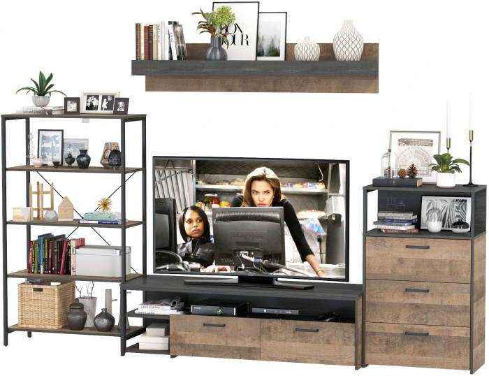 Трувор Гостиная 083, дуб гранж песочный/интра