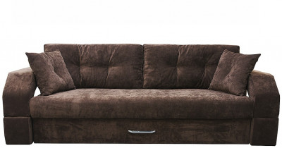 Диван-еврокнижка Манчестер 160х200, с подсветкой 06, велюр коричневый