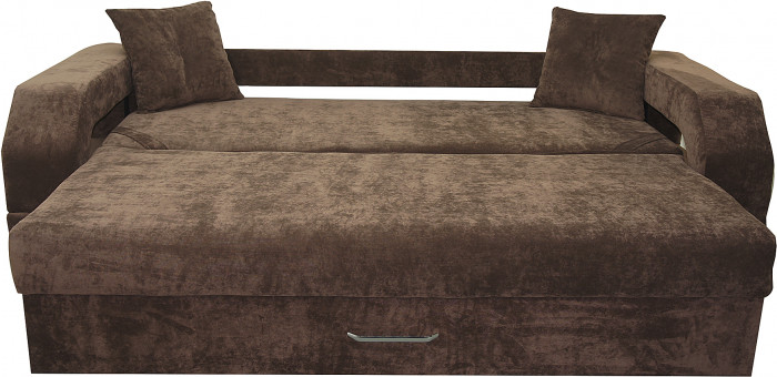 Диван-еврокнижка Манчестер 160х200, с подсветкой 06, велюр коричневый