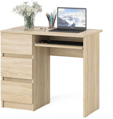 Мори компьютерный стол МС-6 левый, дуб сонома