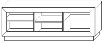 Тумба для медиатехники "Эстель" - Дуб полярный/Сосна натуральная