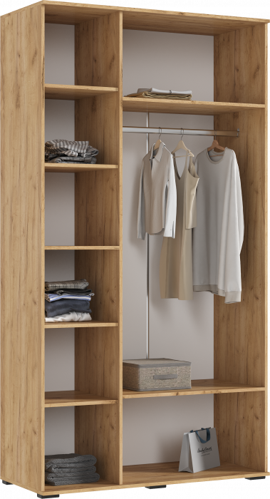 Норд Шкаф 3-х створчатый 1200, Дуб крафт/Изумрудный