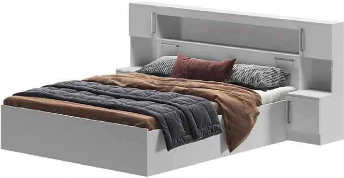 Бася Кровать с надстройкой 160 (Дуб крафт/ Графит)