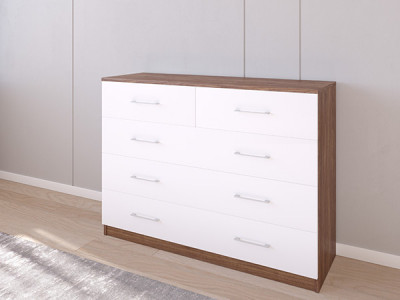 Комод 04/23 120х40х90 Морское Дерево Винтаж/Белый