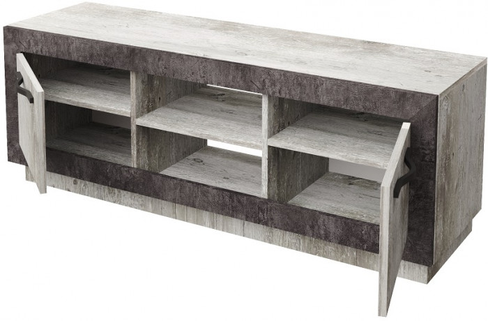 Тумба для медиатехники "Эстель" - Сосна шале/Бетон спаркс