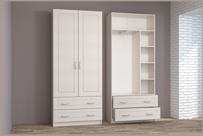 Иннес-6 МДФ Шкаф 2-створчатый (Бодега белая/Сандал белый)