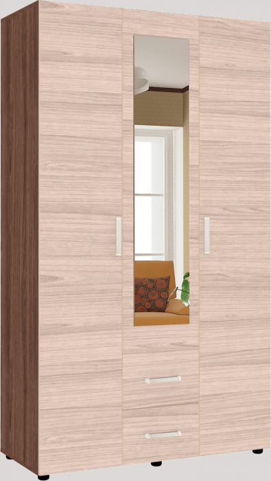 Шкаф ЭВА трехстворчатый ШК-019 (Белый)